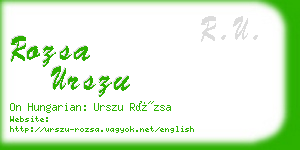 rozsa urszu business card